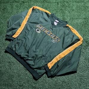 Vintage Green Bay Packers Jacket Mens Medium  NFL Reebok Windbreaker 90s Y2K